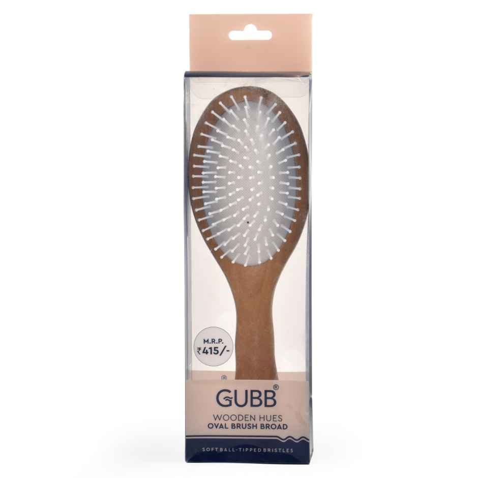 Gubb Oval Hair Brush Broad | Wooden Hues
