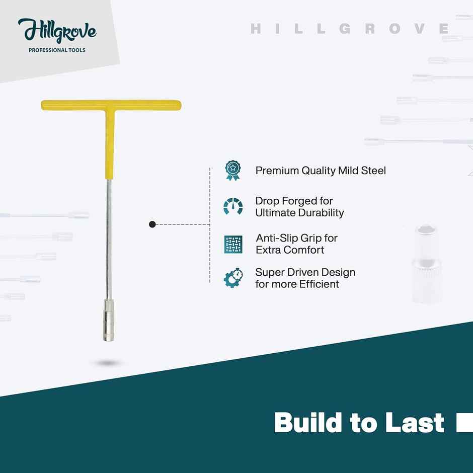Hillgrove Hzp132M1 4 pcs Hex T-Handle Socket Spanner Wrench Set For Automobiles/Bike/Car Repair Kit