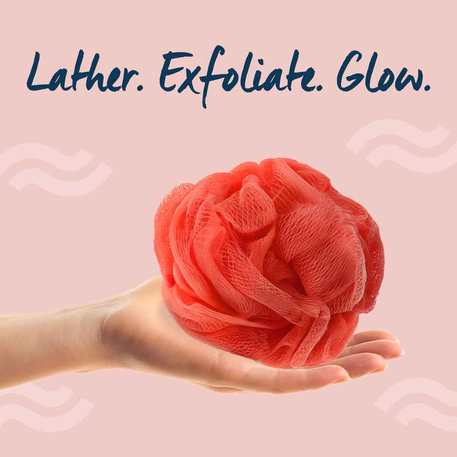 GUBB Luxe Sponge Round Loofah - Coral