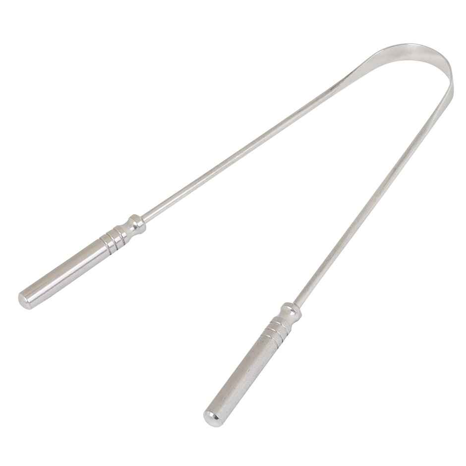 Midazzle Metal Stainless Steel Tongue Cleaner with Handle | MIOT7502