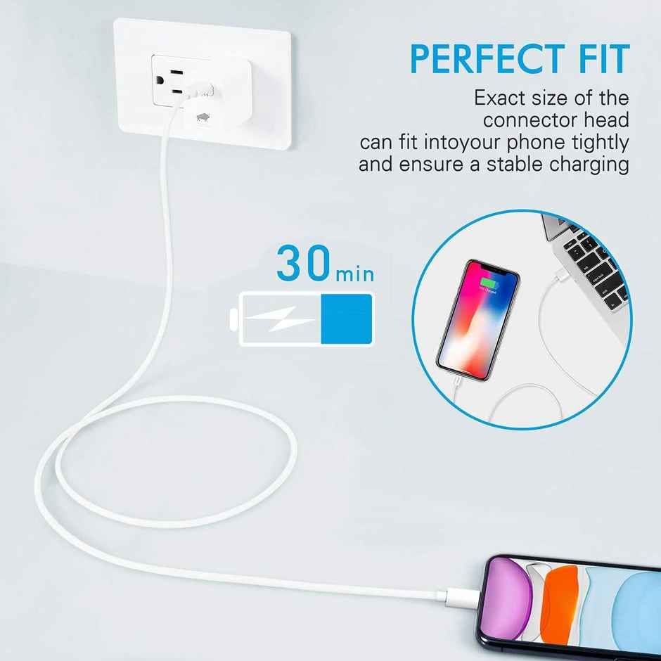 Sounce Fast Iphone Charging Cable & Data Sync Usb Cable(White)