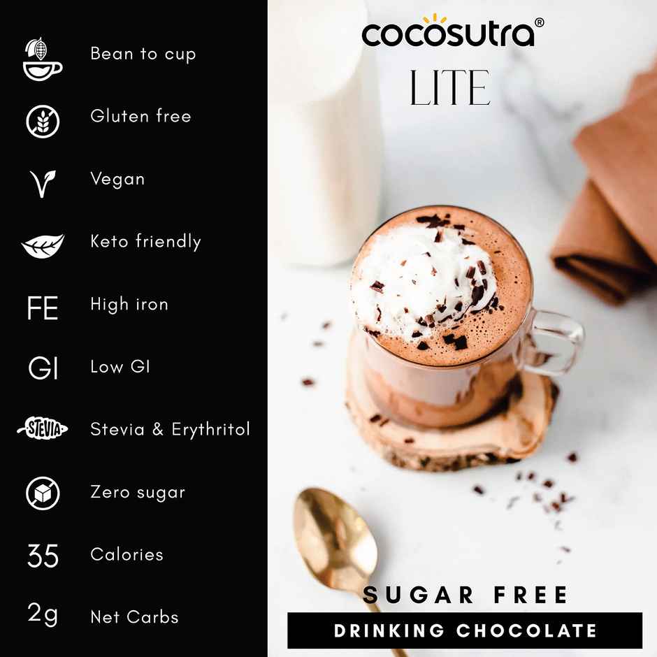 Cocosutra Sugar-Free Swiss Vanilla Drinking Chocolate Mix