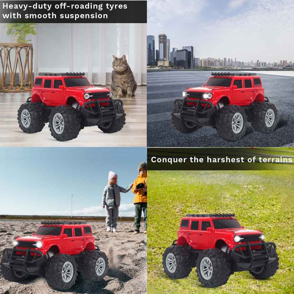 Race N Roll Off Roader Rechargeable Remote Control Monster Truck - For Red