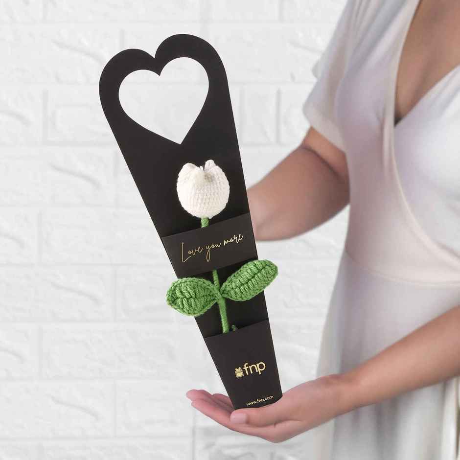 Eternal White Tulip Artificial Flower Bloom | Ideal for Gifting | FNP