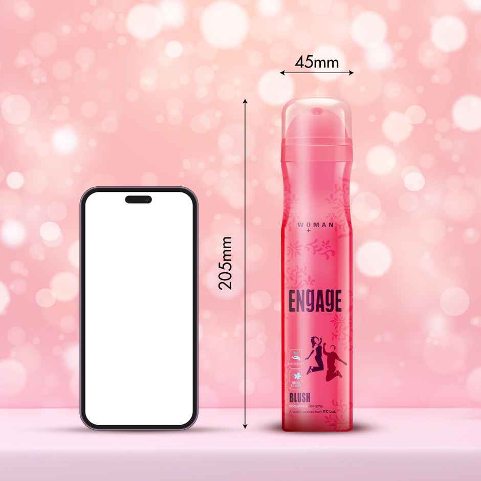 Engage Blush Deodorant Spray for Women | Fruity & Floral | 24hr Freshness