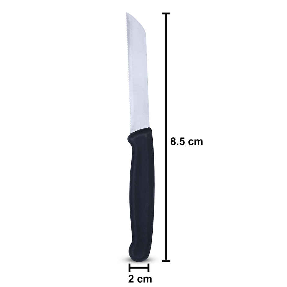Anjali Kitchen Scissor & Knife 2Pcs Cutting Set (Black)
