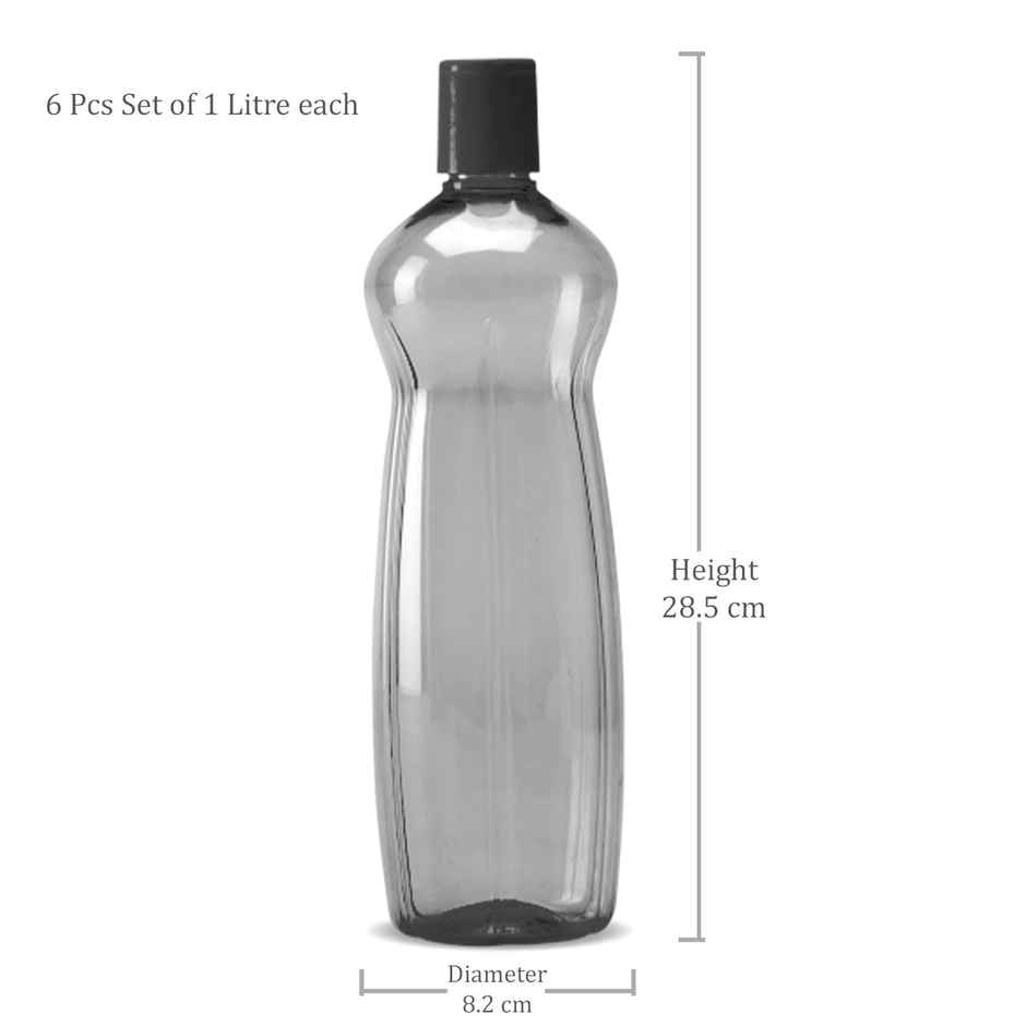 Milton Plastic Pacific Fridge Bottle | Grey | 1 L