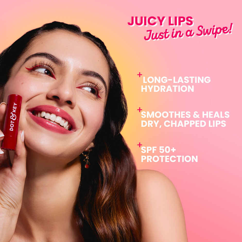 Dot & Key Barrier Repair Hydrating Lip Balm SPF 50 | Cherry Crimson