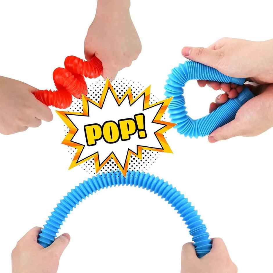 Toyshine 12 Pop Tubes Toy For Kids and Adults For Stress and Anxiety Relief