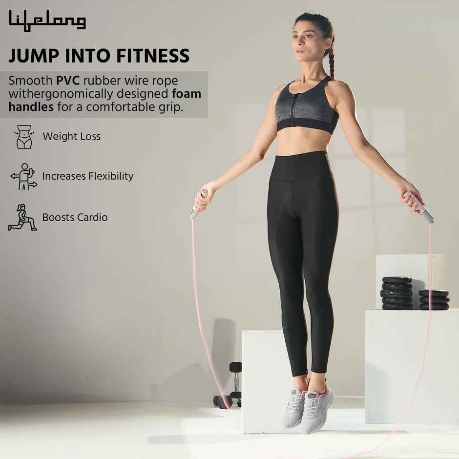 Lifelong Skipping Rope with Counter | Pink | 290 cm