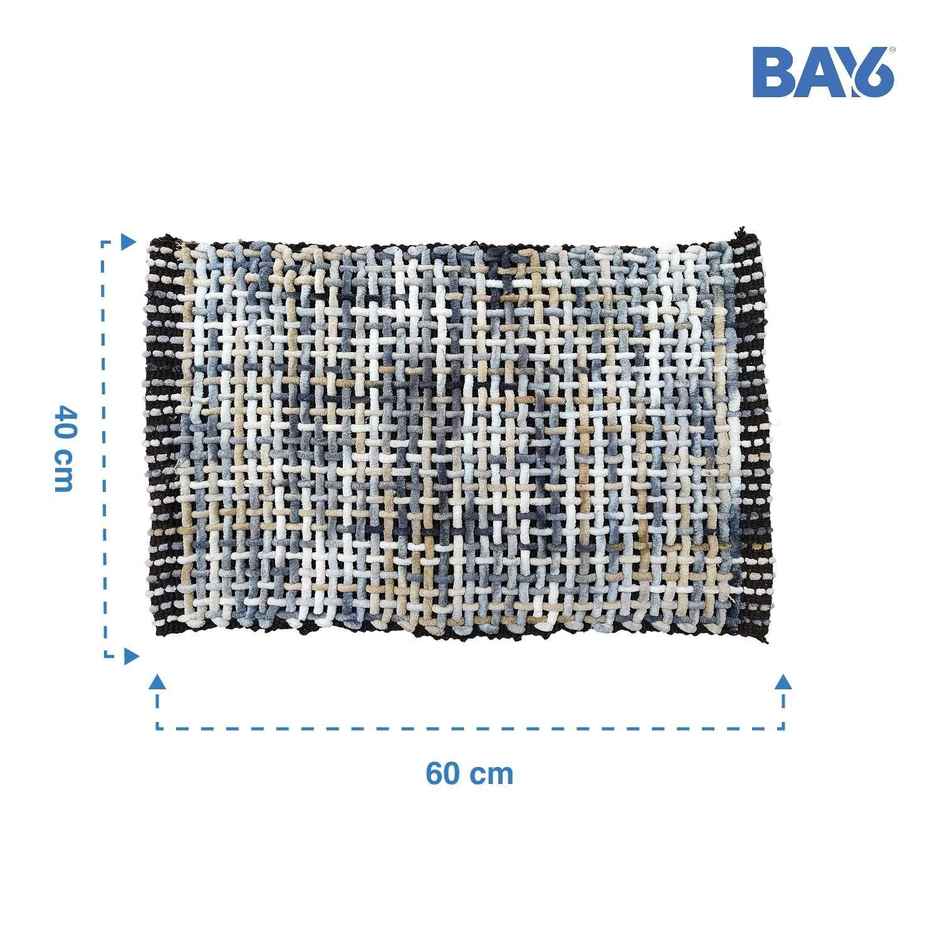 BAY6 Microfibre Weave Doormat - Grey 40 x 60 cm