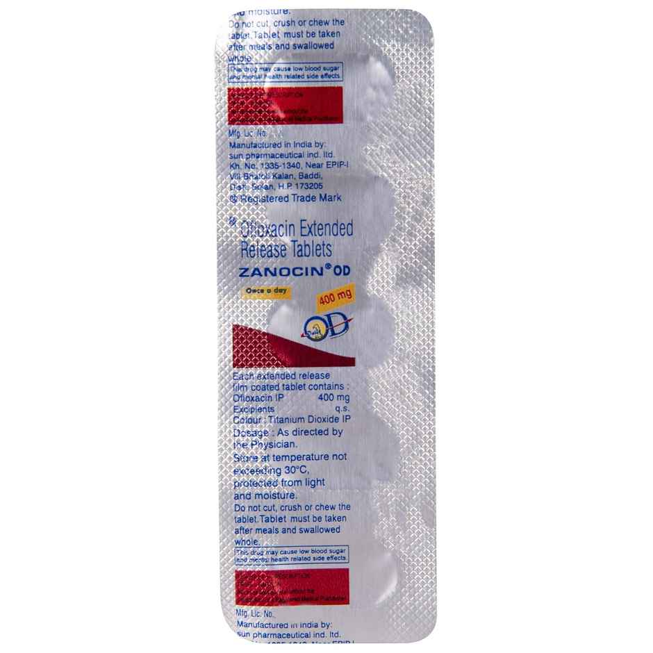 Zanocin OD 400mg Tablet ER