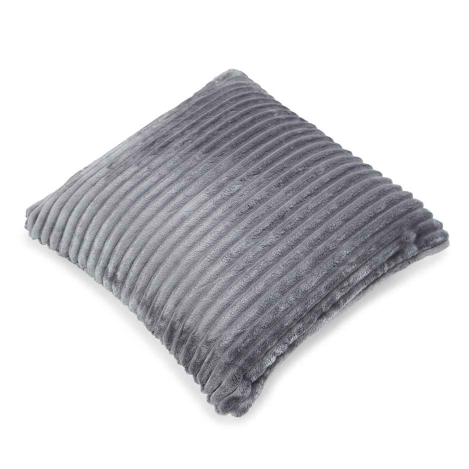 Status Ribbed Memory Foam Cushion 40 x 40 Cm - Grey