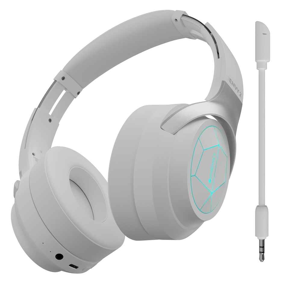 Zebronics Envy 2 | BT Headphone (BT v5.3) | ENC | 65* Hours Playback-Gaming Mode | White