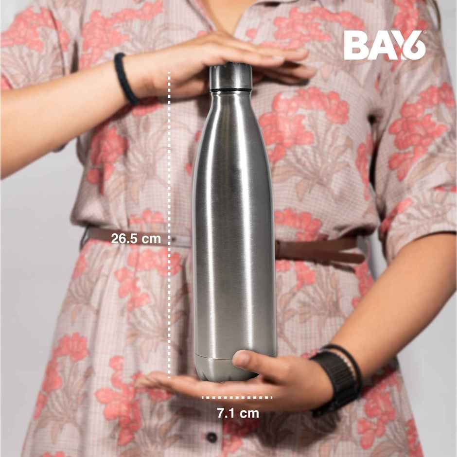 BAY6 Stainless Steel Hot & Cold Vacuum Flask 500ml | Matte Finish