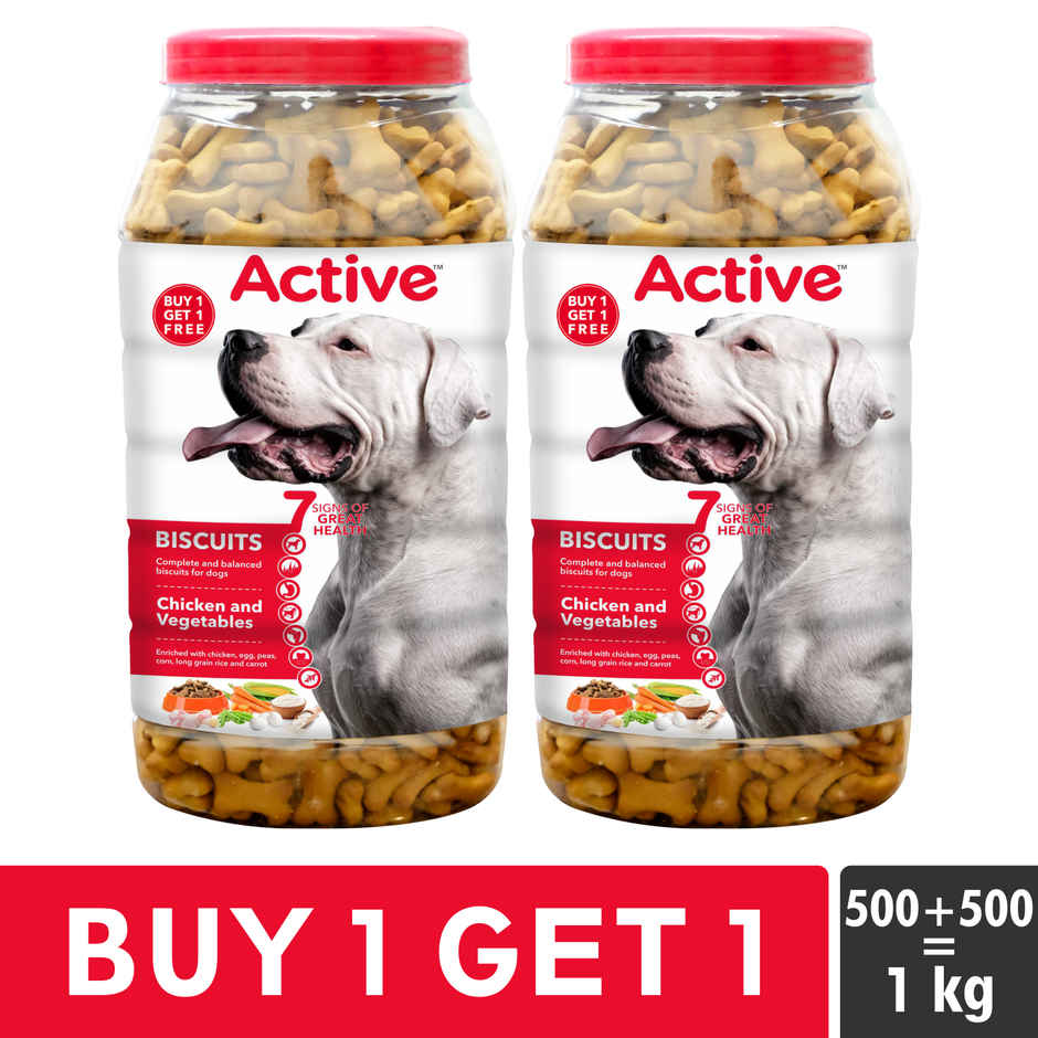Active Chicken Flavour Biscuits Dog Treat (Buy 1 Get 1 Free)