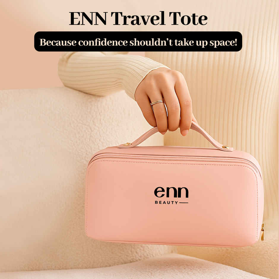 ENN Beauty Travel Tote - Multifunctional Organizer Makeup Bag with Free Kajal