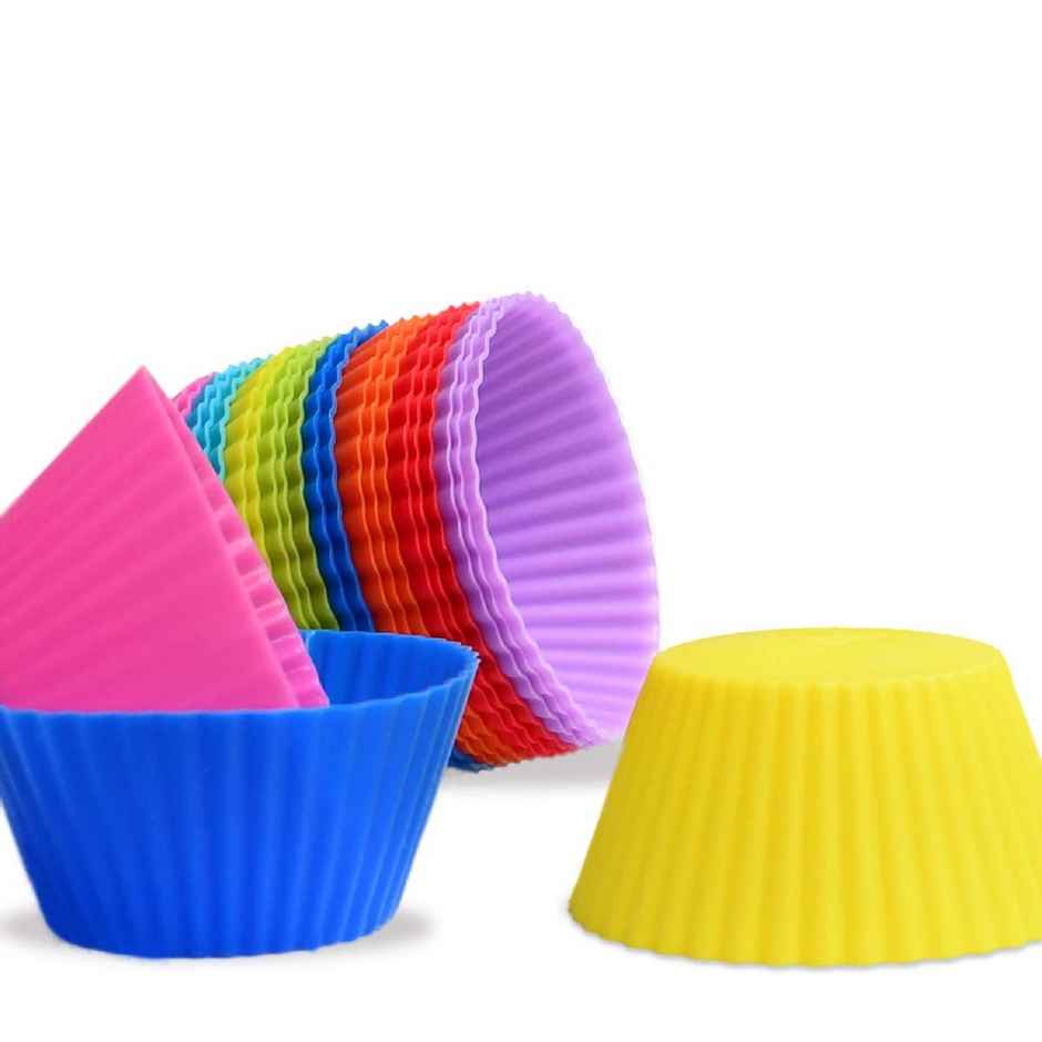 Soham Housewares Muffin Silicone Mould | Multicolour
