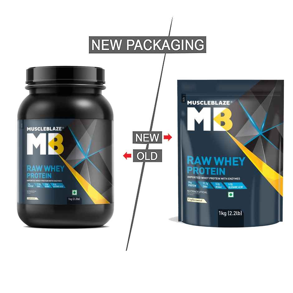 Muscleblaze Raw Whey Protein Powder Concentrate (Unflavoured)