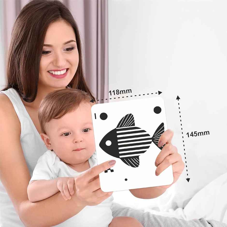 Webby High Contrast Baby Flashcards Brain Development Toys�for New Born, Infants and Babies