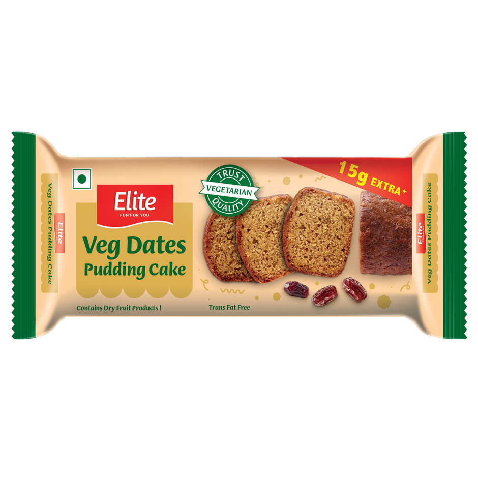 Elite Veg Dates Pudding Sliced Cake