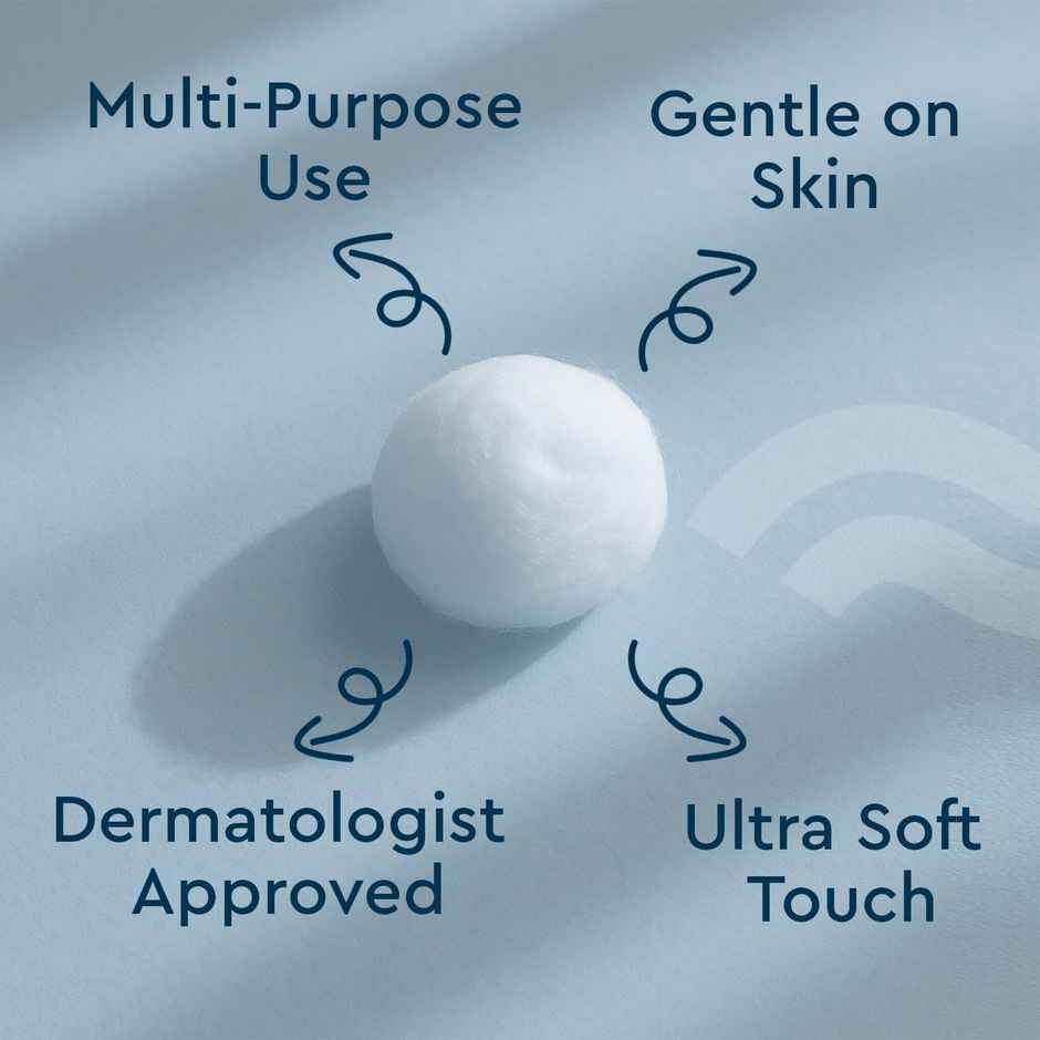 GUBB White Cotton Balls | Personal Care Product
