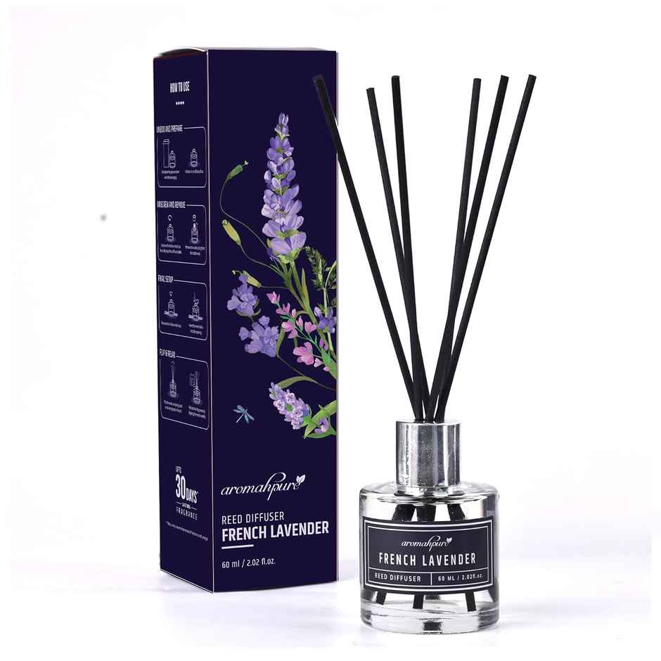 Aromahpure Premium Reed Diffuser-Lavender, With 6 Fiber Reed Stick