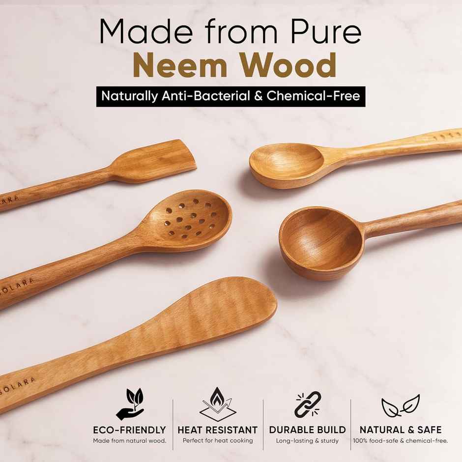 Solara Neem Wooden Spatula Set
