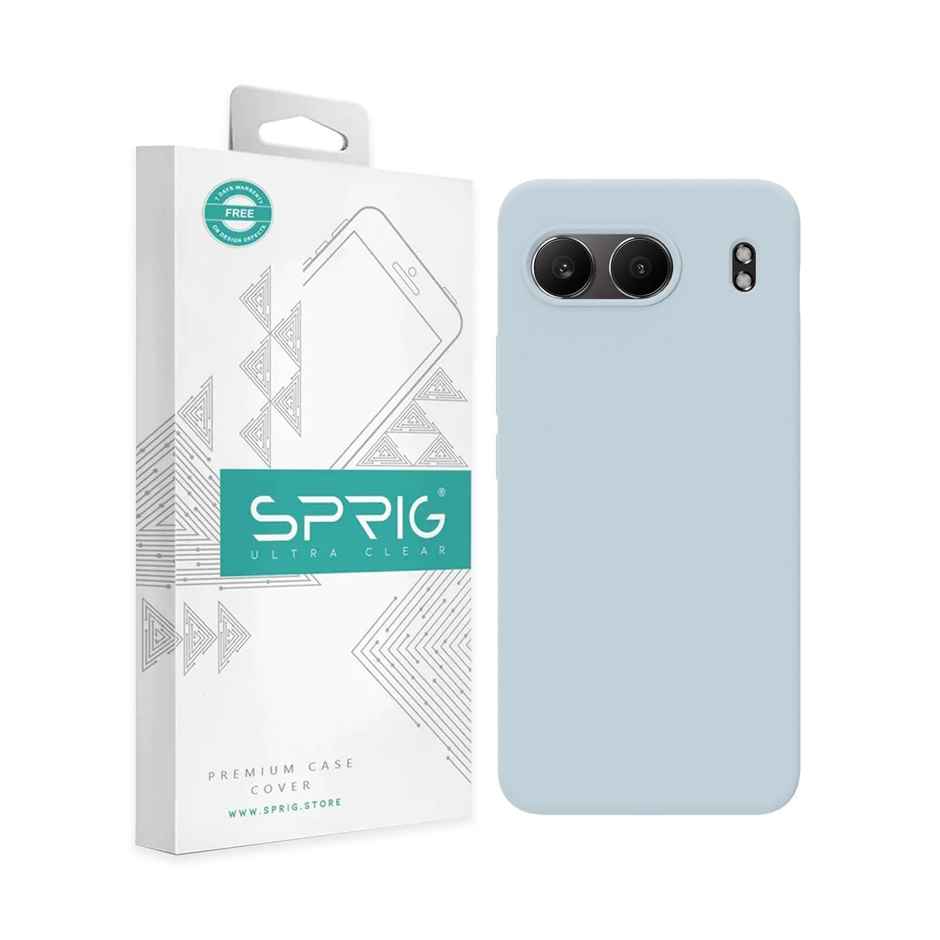 Sprig Premium Back Cover For Oneplus Nord 4 Liquid Silicone Shock Proof | Light Blue