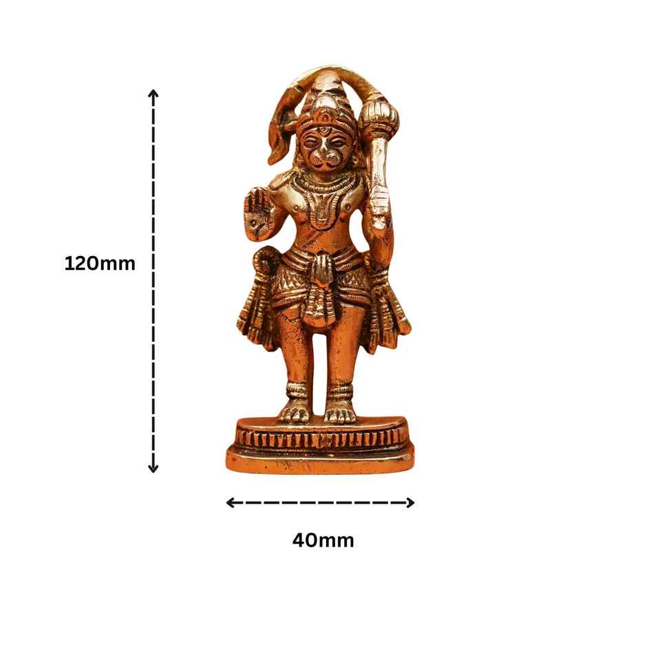 Pure Brass Hanuman Idol | 4 Inch | ServDharm