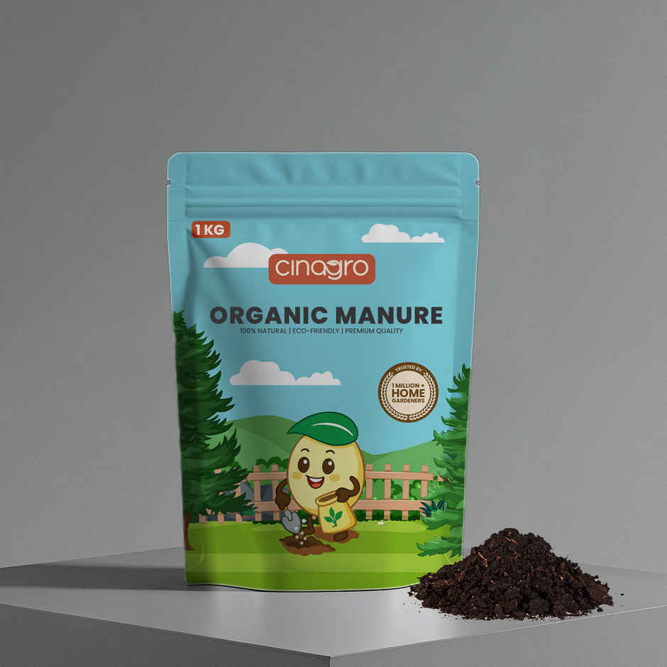 Cinagro Organic Manure Plant Fertilizer, Cow Dung Compost, Releases Phosphorus & Potassium
