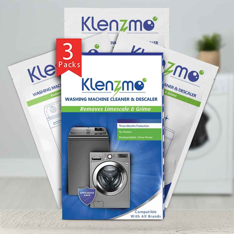 Klenzmo Washing Machine Cleaner Powder (180g) & Klenzmo Chimney Cleaner And Kitchen Degreaser (400ml) Combo