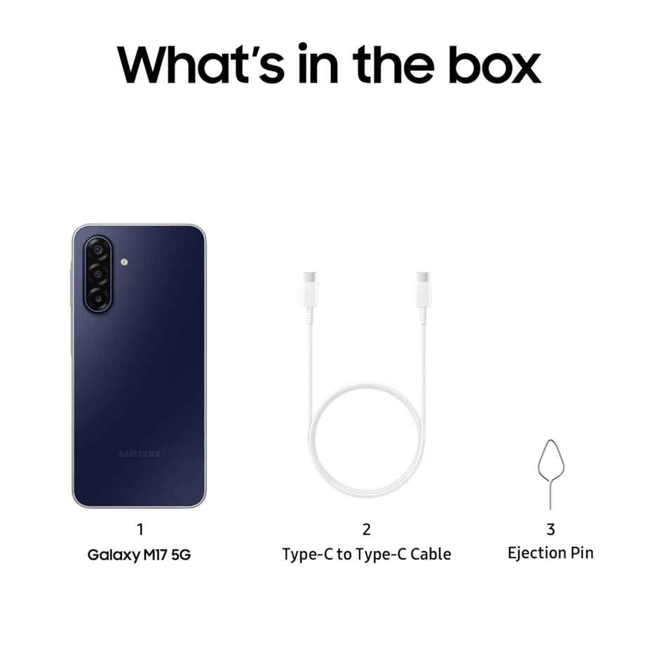 Samsung Galaxy M17 5G Circle to Search | Gemini Live | 6GB RAM, 128GB Storage | Sapphire Black