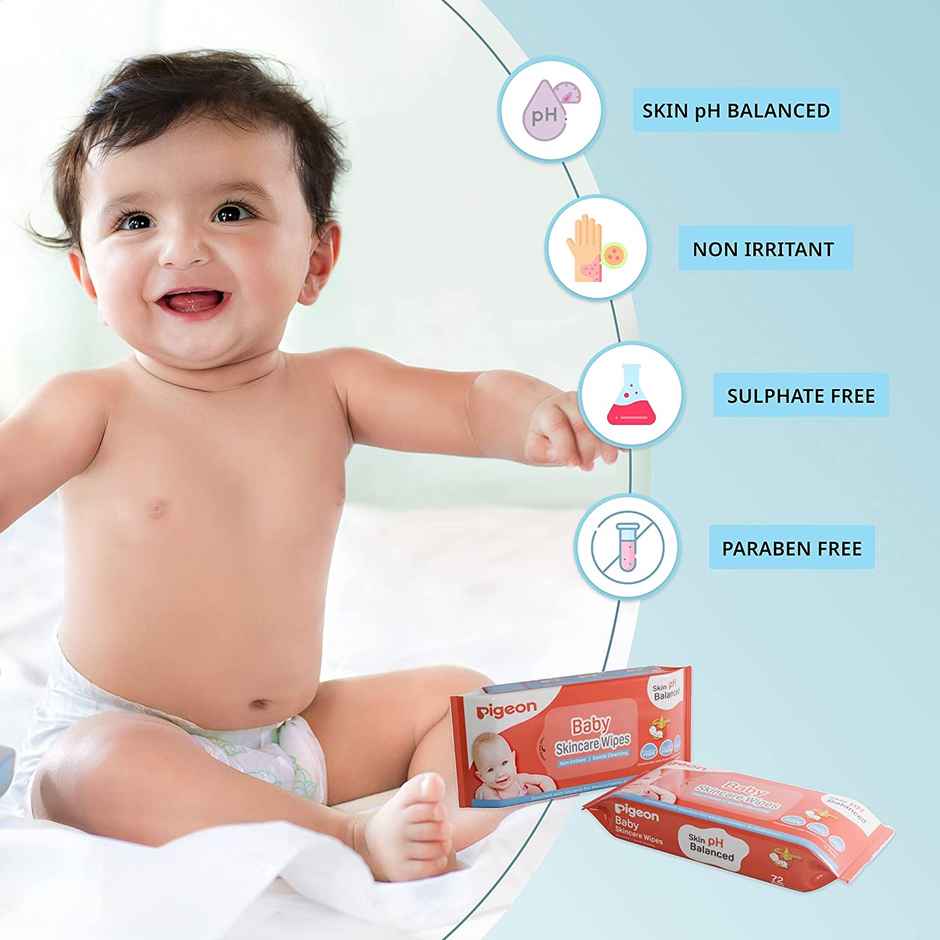 Pigeon Baby Skincare Wipes Sheetslilial Free | 72 Pulls Per Pack