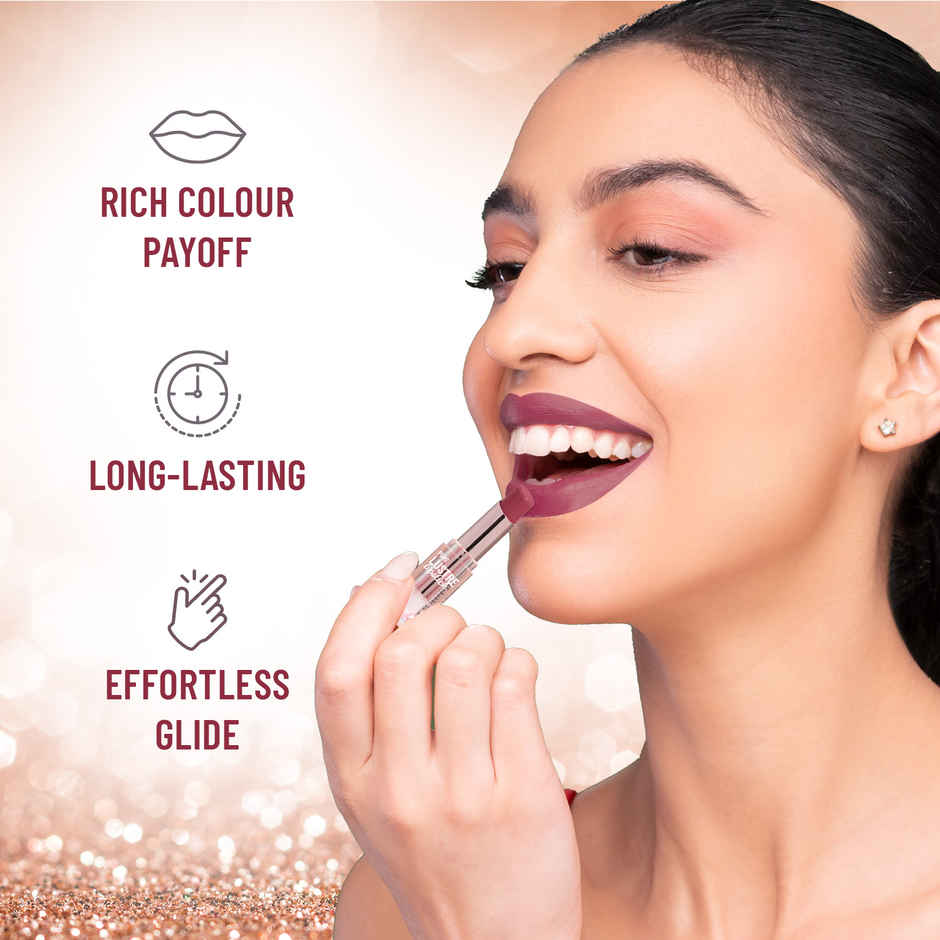Swiss Beauty Pure Lustre Lipstick | High Shine Finish | Smooth Glide | 04 It's Bare