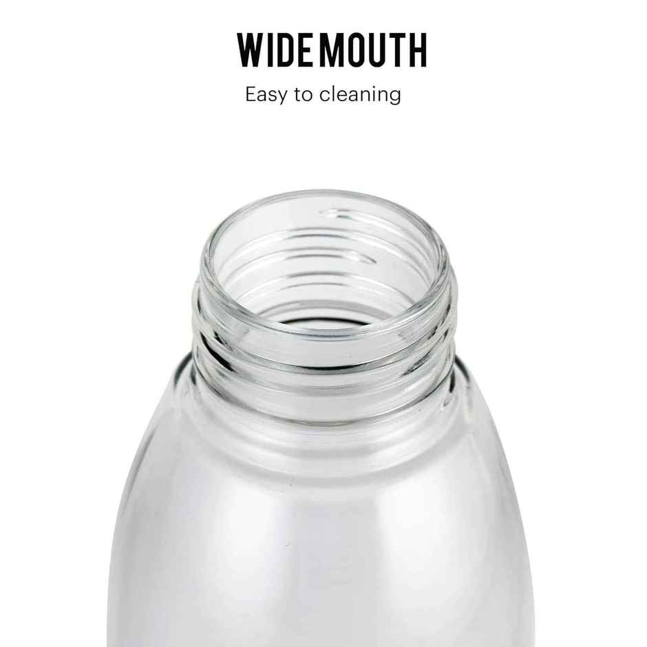 Cello Glass Hydra 900 Fridge Water Bottle with Plastic Cap, Break Resistant | Assorted | 875 ml