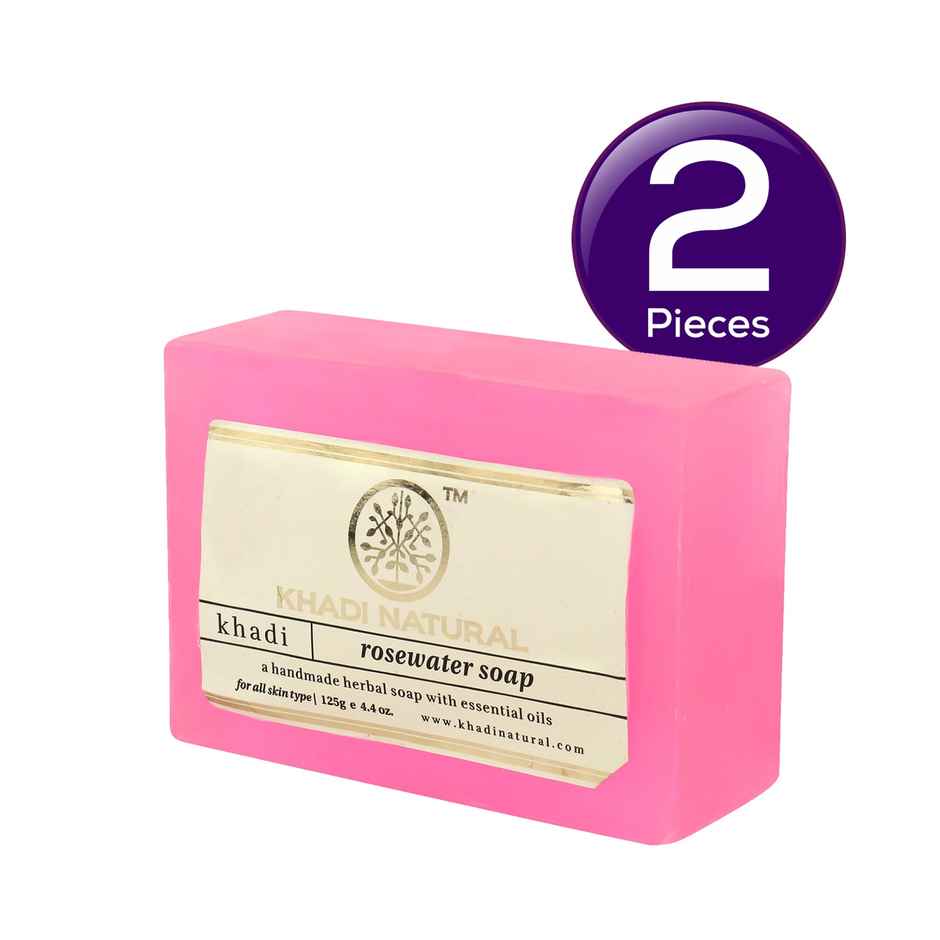 Khadi Natural Rosewater Soap For Gentle Cleansing Combo