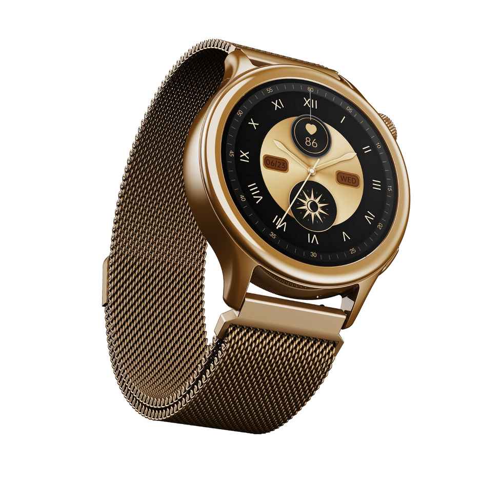 boAt Enigma Daze Smartwatch with 1.3" HD Display| SOS with Live Location Sharing (Metallic Gold)