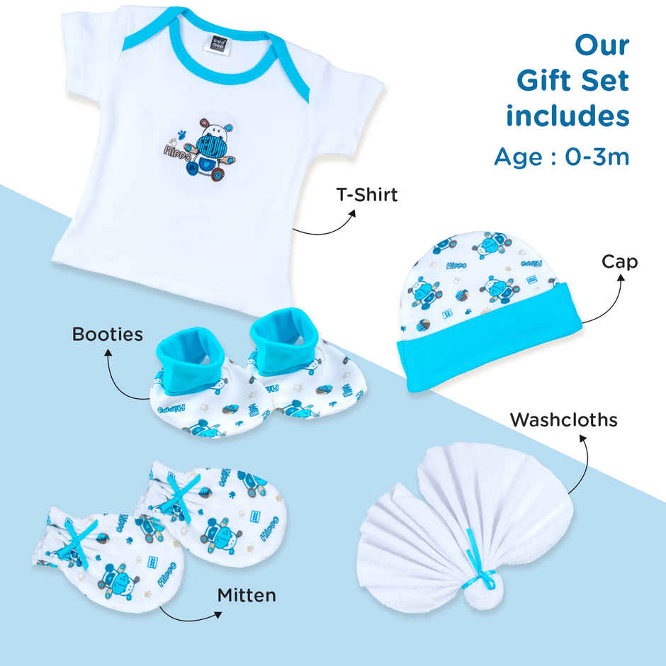 Mee Mee Soft Cotton Newborn Clothing Hamper Baby Gift Set | Blue
