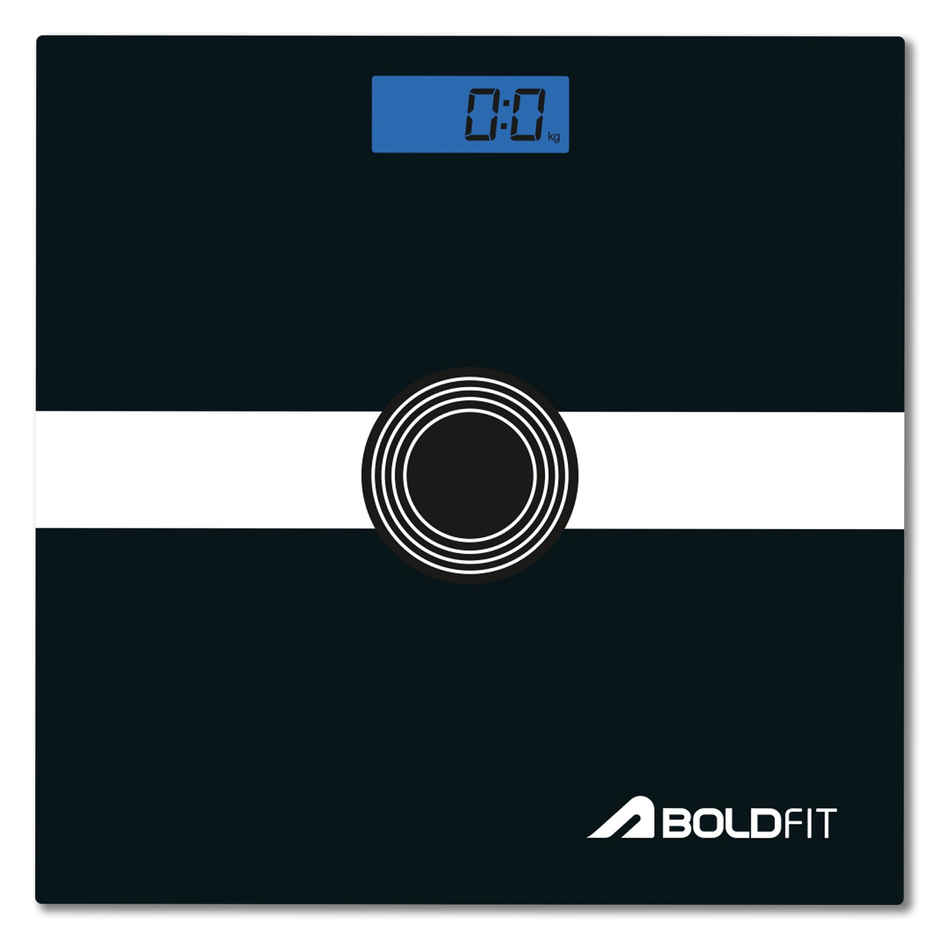 Boldfit Weight Machine for Body Weight Weighing | Digital Large LCD Display - Black | Paramount