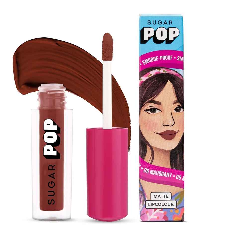 SUGAR POP Matte Lip Colour | Smudge-Proof | 05 Mahogany