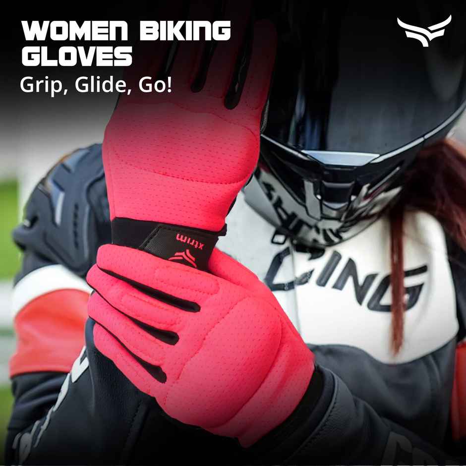 Xtrim Women's Biking Gloves Full Finger - Pink | S