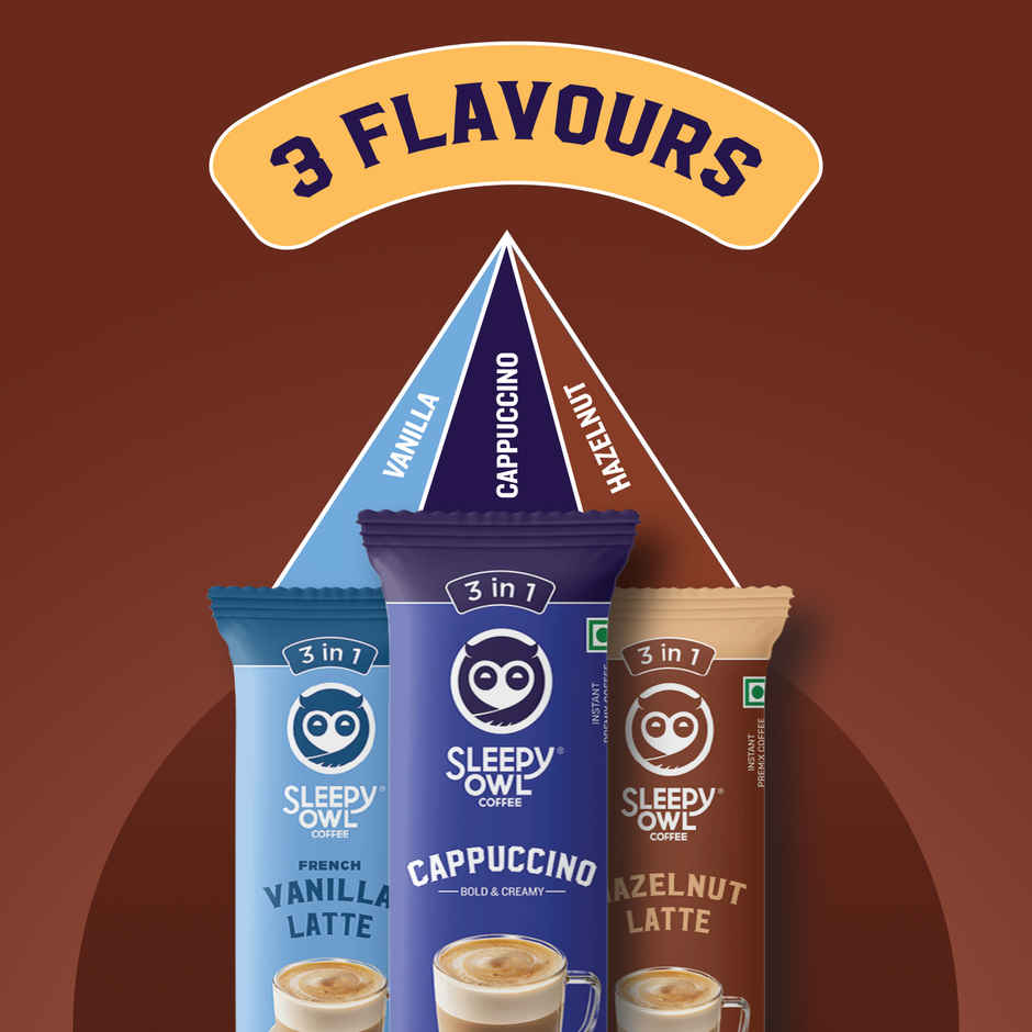 Sleepy Owl Hazelnut Latte Medium Roast Coffee Premix