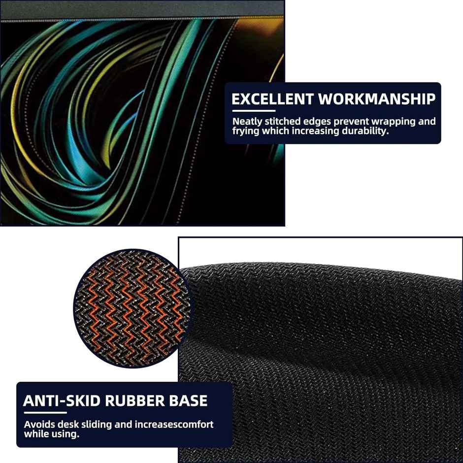 Striff Extended Size (800 Mm X 300 Mm X 3 Mm) Gaming Mouse Pad Stitched Edges (Universe)