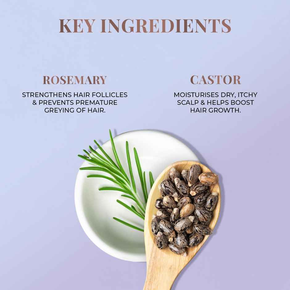 Just Herbs Hair Growth Oil With Rosemary And Castor For Men And Women