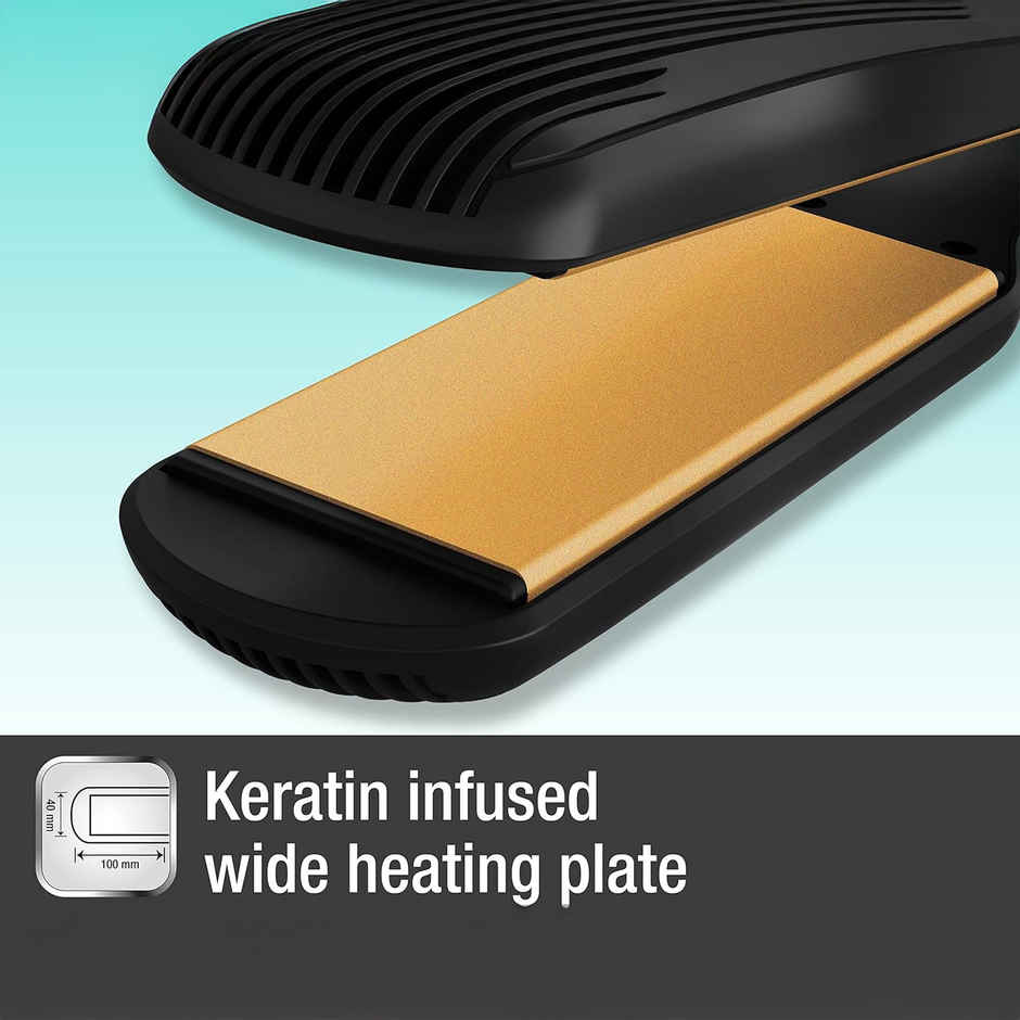 Havells Hs4122 Keratin Hair Straightener With Digital Display|Adjustable Temp|All Hair Types|Black