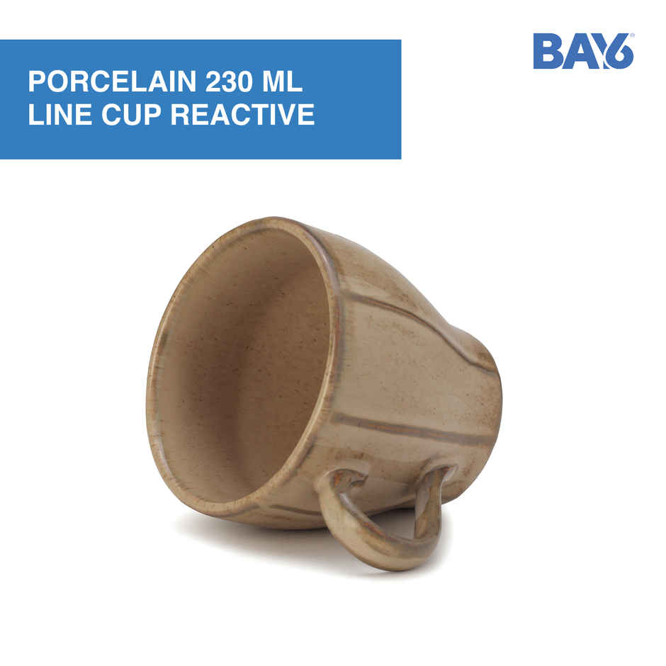 BAY6 Porcelain Line Cup 230 ml Reactive - 6 Pcs Set - Cotton