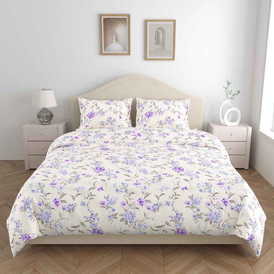 Haus & Kinder Ultra Soft Double Bedsheet With 2 Pillow Covers - White