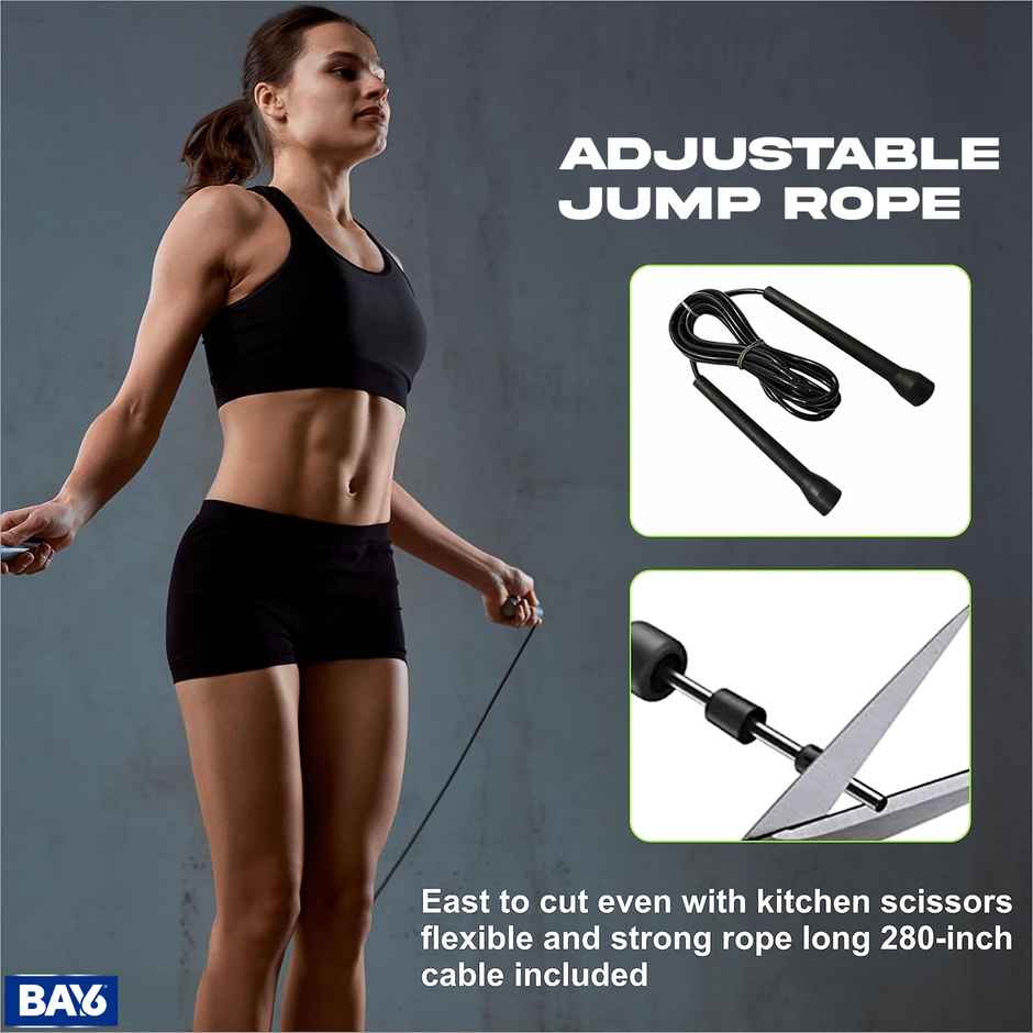 Bay6 Jump Rope For Fitness | Black