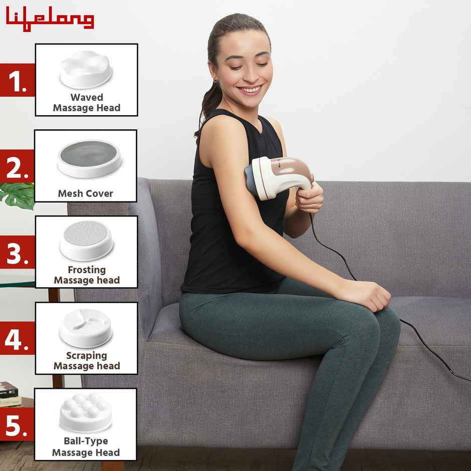 Lifelong Llm27 Handheld Full Body Massager, Brown
